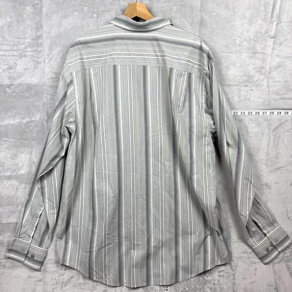 Tommy Bahama Relaxed Fit Striped Shirt XL Tall Made in Peru Cotton Modal Blend - Picture 9 of 12